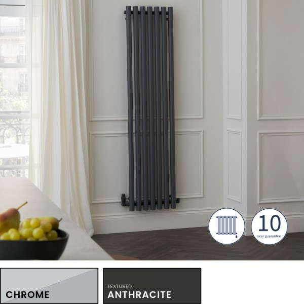 Towelrads Mayfair Vertical Radiator in Anthracite