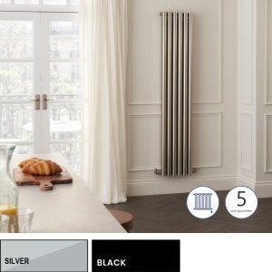 Towelrads Oxshott Vertical Radiator in Silver