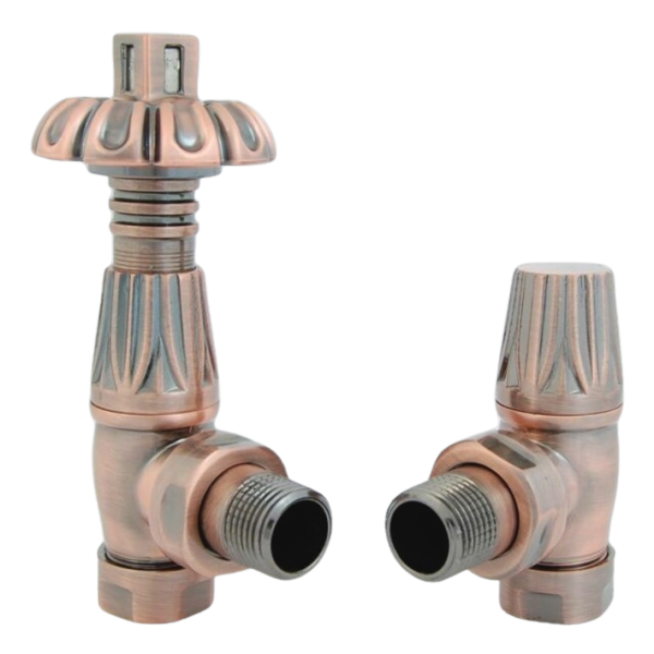 Towelrads Winchester Angled TRV Valve in Antique Copper - 690012