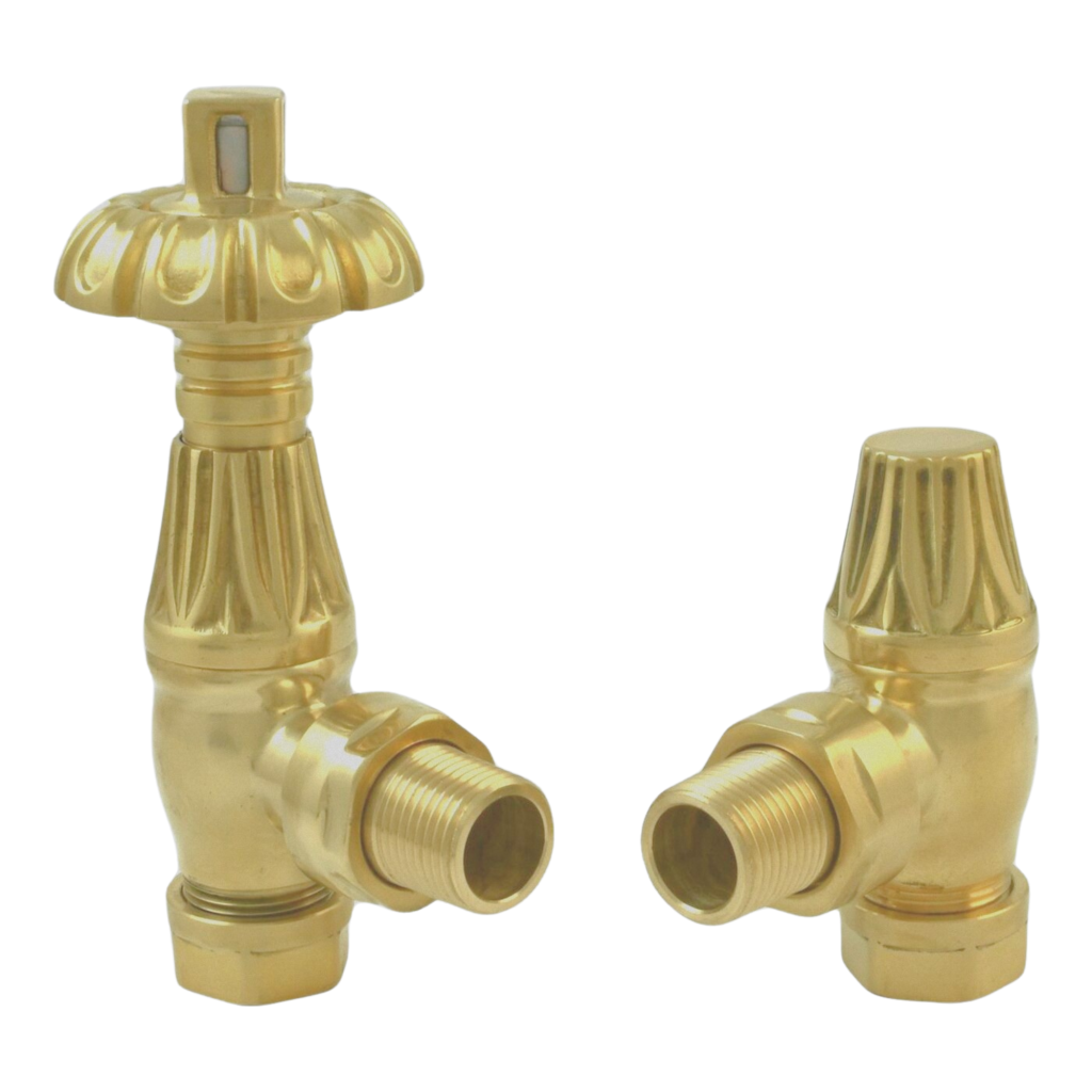 Towelrads Westminster Brushed Brass Angled TRV - 690014