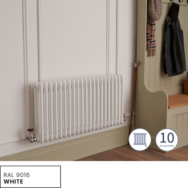 Towelrads Windsor Horizontal White Column Radiator