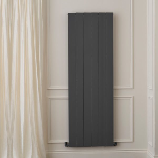 Towelrads Ascot Single Vertical Radiator in Anthracite - 1800mm x 612mm